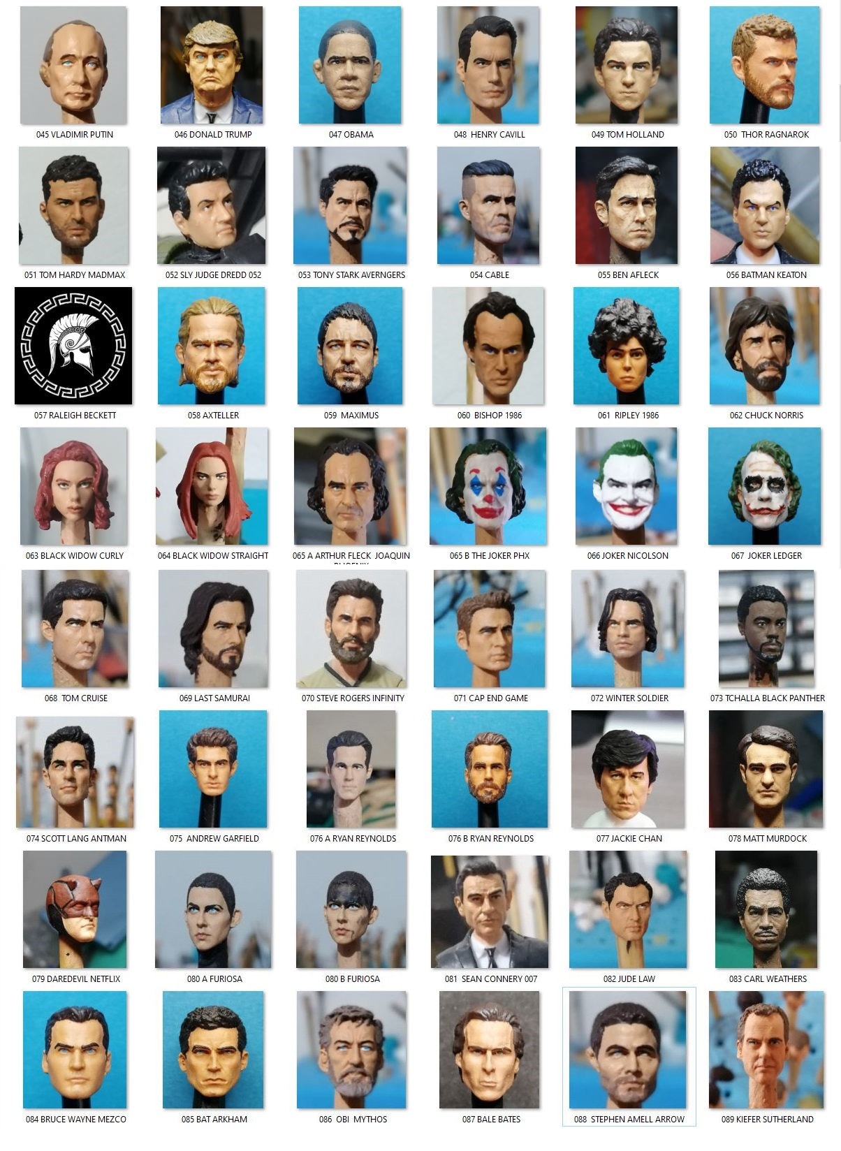 1x PAINTED 1/18 Head From CATALOG - Etsy