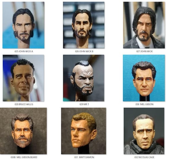 1/6 scale Male Head Sculpt w/ neck WHITE HAIR for 12'' Action Figure