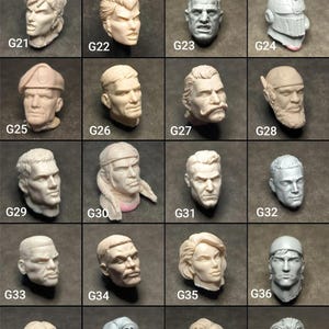 Puede incluir: Una colecci&oacute;n de 20 cabezas de pl&aacute;stico sin pintar para personalizar figuras de acci&oacute;n. Las cabezas est&aacute;n numeradas del G21 al G40.