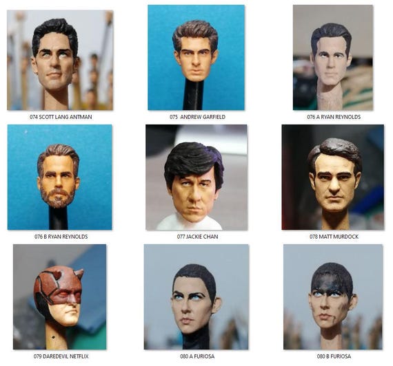 Custom HEAD SCULPT for Action Figure PAGE 3 - Etsy