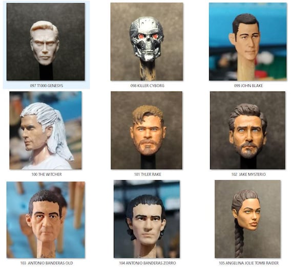 Action figure STEVE MCQUEEN CUSTOM RESIN UNPAINTED HEAD SCULPT