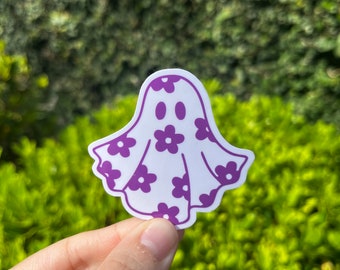 Daisy Ghost Waterproof Holographic Sticker Decal / Book Club / Kindle Sticker/reader/bookish/book lover/hydroflask/laptop/cute/halloween