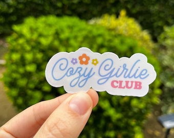 Cozy Girlie Club Waterproof Holigraphic Sticker Decal/gifts/, laptop, water bottle/ Kindle Sticker