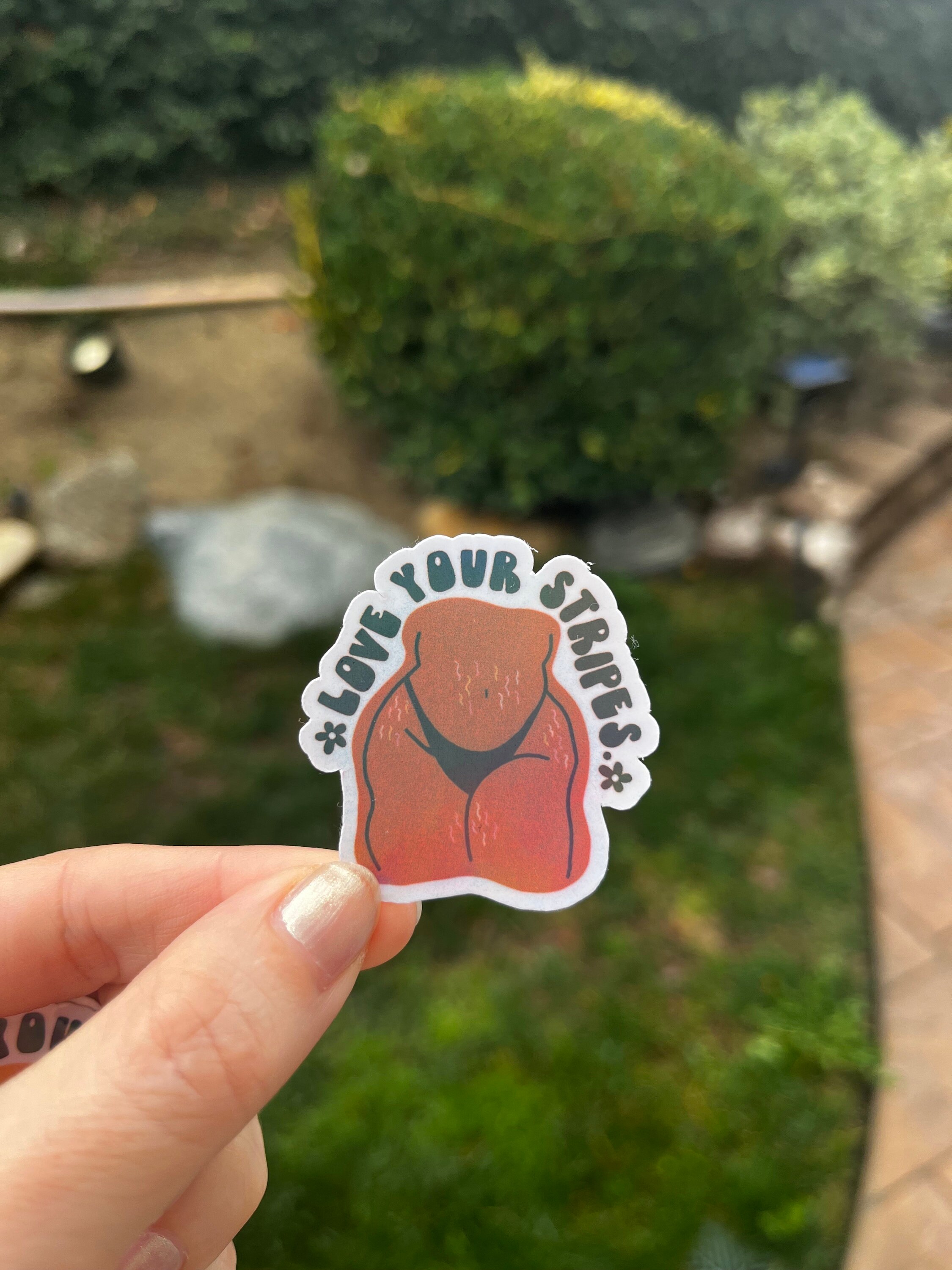 Body Positive Sticker Decal/ Love Your Stripes / Self Love / Rainbow ...