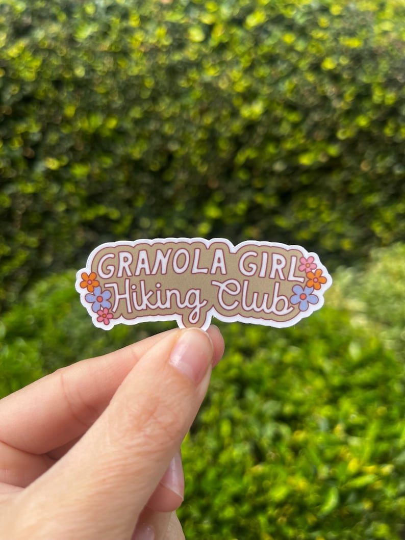 Granola Girl Hiking Club Waterproof Decal Sticker, Travel More, waterproof sticker decal/explorer/outside/mothers day/gift/kindle bild 1