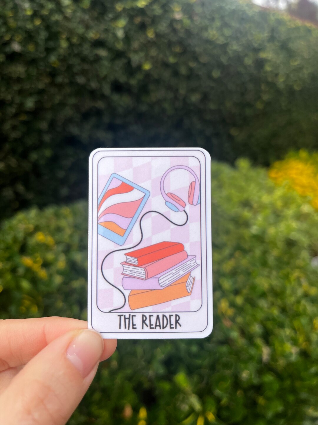 The Reader Sticker The Reader Tarot Card Sticker Waterproof Decal / Kindle Sticker/ Book ...