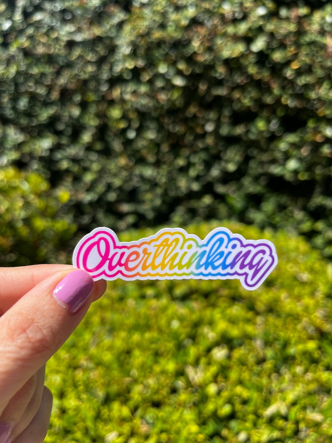 Overthinking Waterproof Holographic Sticker Decal / / Kindle Sticker ...