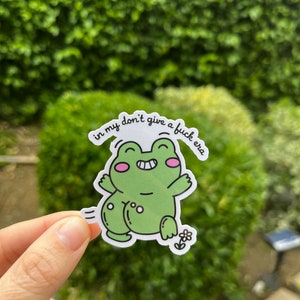 Dont give a F Era Frog butt/waterproof sticker decal/iPhone/funny/kindle/cute/gifts/frogs
