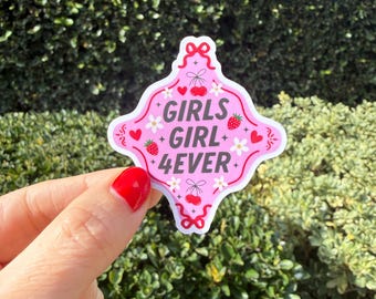 Girls Girl 4ever Waterproof Sticker, Laptop Decal, girlfriend, kindle, gifts