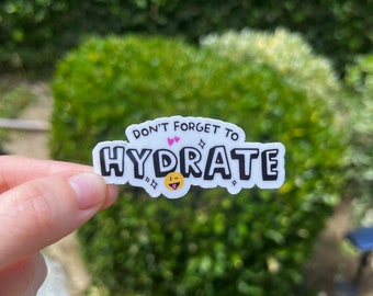 Don’t Forget to Hydrate Waterproof Sticker Decal / Kindle Sticker / Hydroflask/Stanley/laptop/kindle/water bottle