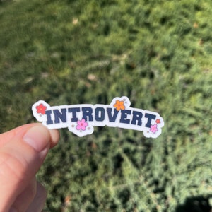Introvert Mental Health Awareness waterproof sticker decal