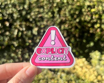 Explicit Content Warning Waterproof Holographic Kindle Sticker Decal/Hydroask/laptop/iPhone/book/reader/smut/lovers/book boyfriend/valentine