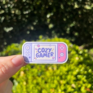 Cozy Gamer Holographic Waterproof Sticker Decal