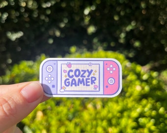 Cozy Gamer Holographic Waterproof Sticker Decal