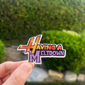 Having a Meltdown Sticker/millinial/ Hannah Montana/Booktrovert club, cozy reader, books  waterproof  decal/ Kindle Sticker/mental health