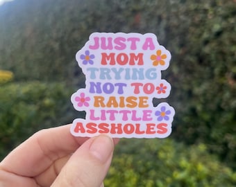 Funny Mom Life/raisingd kids/badass mom/colroful/gifts/motjers day/ Waterproof Sticker: Kindle, Laptop Decal