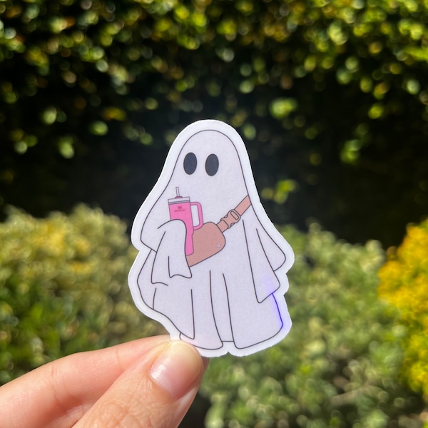 Boo-jee Ghost Kawaii Throwback Waterproof Sticker Decal/halloween/throwback/library card/kindle/laptop/gifts/funny/waterbottle/bag