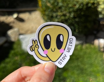 Stay Weird Alien Waterproof Sticker Decal, Self Love/ Kindle Sticker