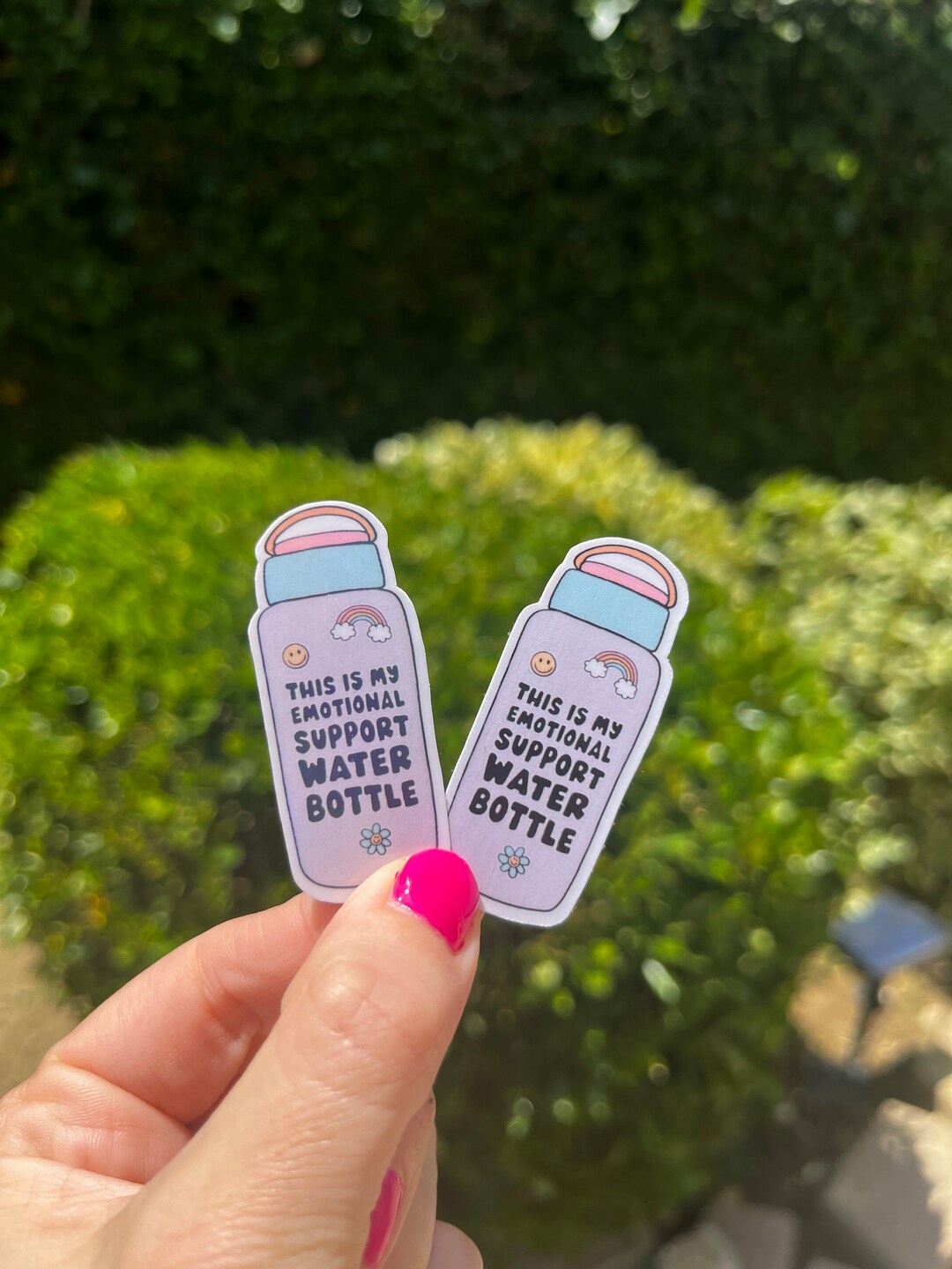 Emotional Support Water Bottle Sticker Decal, Funny, Mental Health ...