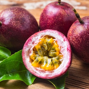 PURPLE Lilikoi/15 SEEDS/Tropical Vine/Tropical Fruit Seed/Passionfruit/Yellow Passion Fruit/Tropical Seed/Seeds