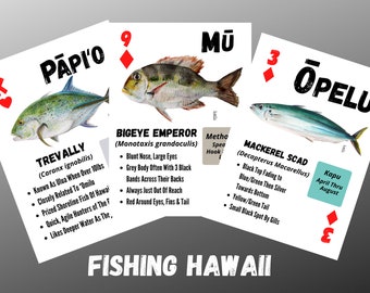 XMAS Sale!!! Go Fish Hawaii Playing Cards/Cards/Games/Hawaii Card Game/Fish/Fishing/Hawaii Reef Fish/