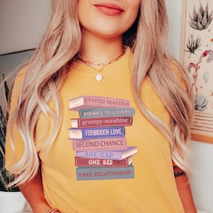 Romance Book Troupes Tshirts Book Lover Tee Spicy Tshirt Romance Reader Merch T Shirt Bookish Smut Apparel Literature Comfort Colors