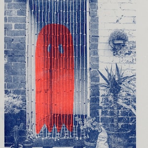 Türpost-Geist Grusel-Risograph-Druck