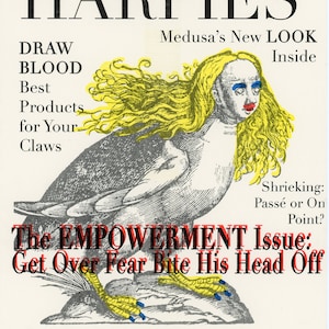Harpies Bazaar Feminist Satire Risograph Print