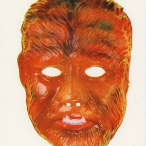 Wolfman Ben Cooper Halloween Mask Risograph Print