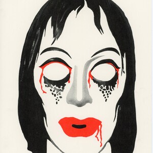 Ghoulish Ben Cooper Halloween Mask Risograph Print