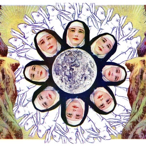 Alchemical Collage Psyche #1 Large Risograph Print 11x17