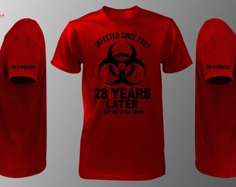 Showmates "28 Years Later" T-Shirt – Infected Since 2002 | Horror Movie Fan Tee | Limited Edition