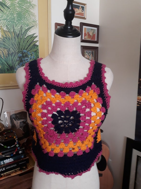 70s Crochet Vest Vintage Crochet Vest Vintage Swea