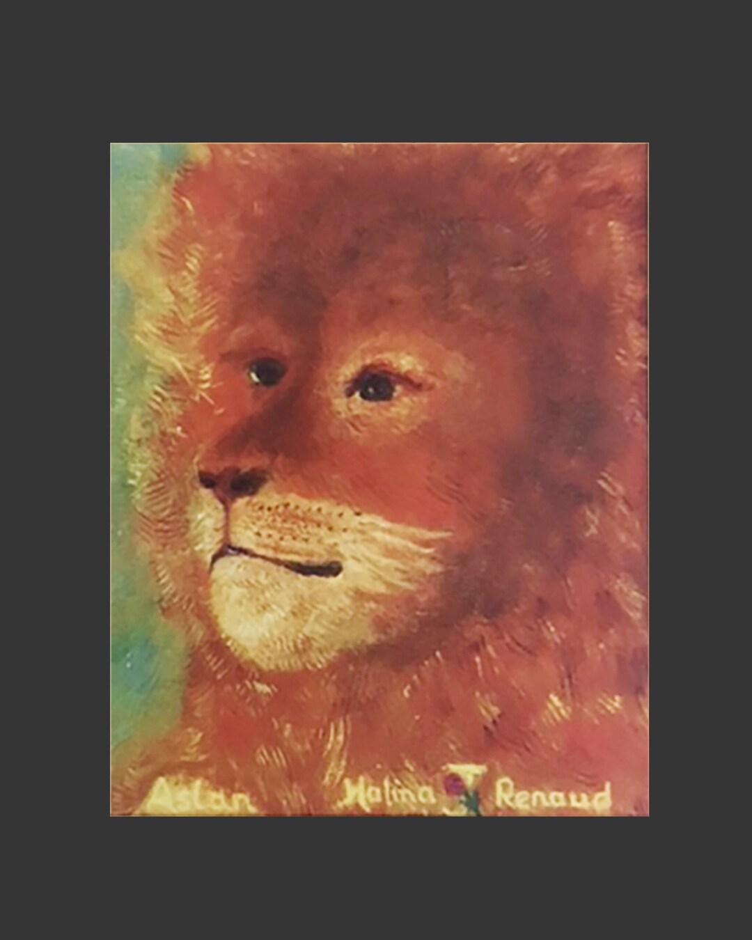 Aslan, Matted Print From Original Art - Etsy