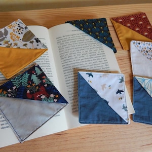 Fabric bookmark / Corner bookmark / Book corner bookmark