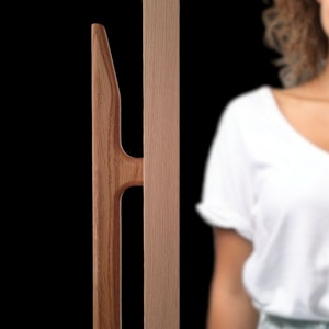 36&quot; hardwood door handles, single or pair