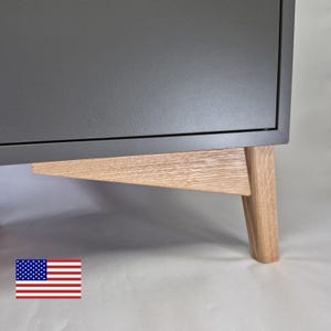6&quot; hardwood furniture legs, set of 4, walnut, oak, maple, mahogany, cherry, poplar