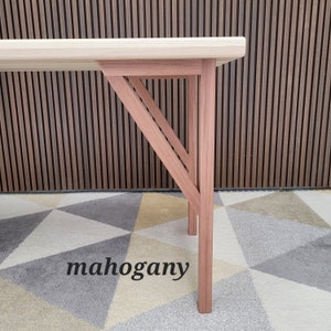 Dining Height Brace legs, walnut, maple, oak, cherry, ash, mahogany, Free shipping image 5