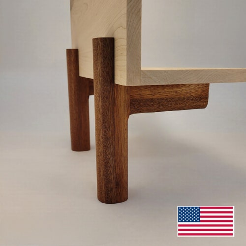 hardwood furniture legs, oak, walnut, maple, mahogany, set of 4