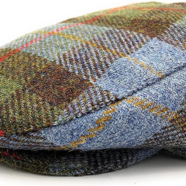 Men's Harris Tweed Flat Cap MacLeod Quilted Lining In Scotland