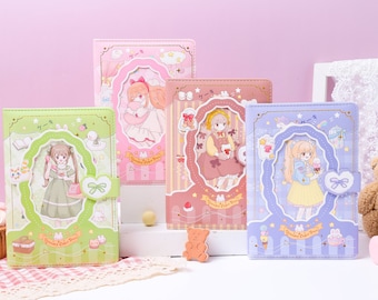 Cute Girl Notebook - Kawaii Stationery, Bullet Journal, DIY Planner