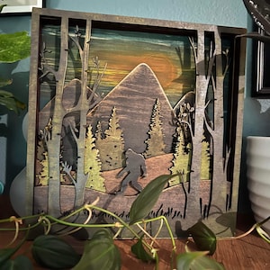 Bigfoot Wall Art SVG FILE | Sasquatch File | Wood Wall Hanging SVG File