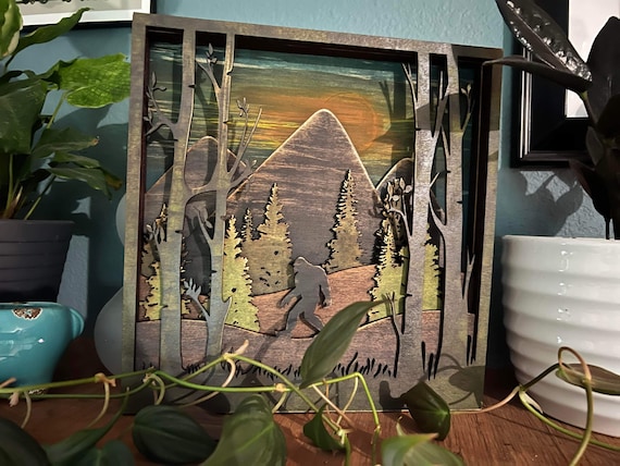 Bigfoot Wall Art SVG FILE | Sasquatch File | Wood Wall Hanging SVG File