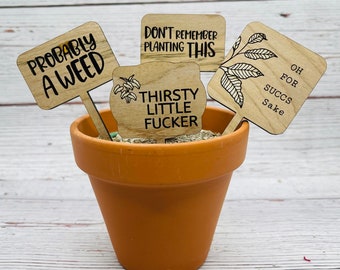 Plant signs | funny indoor plant markers   | gifts for plant lovers | plant life | plant stakes