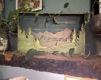 Layered Wall SVG File- Art-Nature Wall Art-3D wall ART-Wood Wall Art-Layered Nature Designs-
