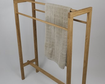 Towel holder Karl in oak handmade - bathroom