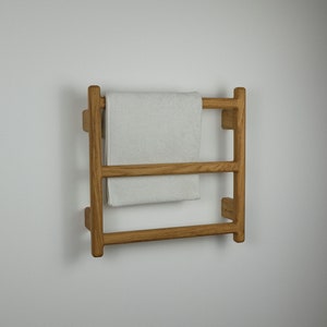 Towel holder Elisa made of oak wood handmade in South Tyrol