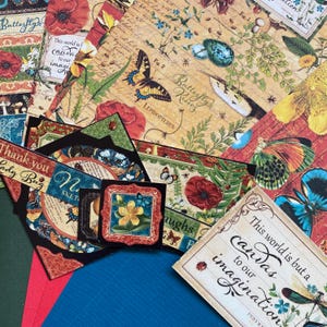 Kit de fabrication de cartes | Papier cartonné à motifs Nature | Papier pour scrapbooking | Kit de fabrication de cartes d'été | Kit de fabrication de cartes pour adultes | Journal indésirable |