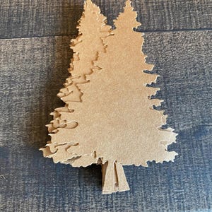 Papier cartonné kraft Arbres vierges | Arbres découpés | Décoration bricolage des arbres de Noël | Arbres des bois découpés | Fabrication de cartes | Scrapbooking |