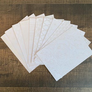 Toppers pour cartes en relief blanc | Cartes de mariage DIY avec gaufrage | pour-cartes blancs en relief |